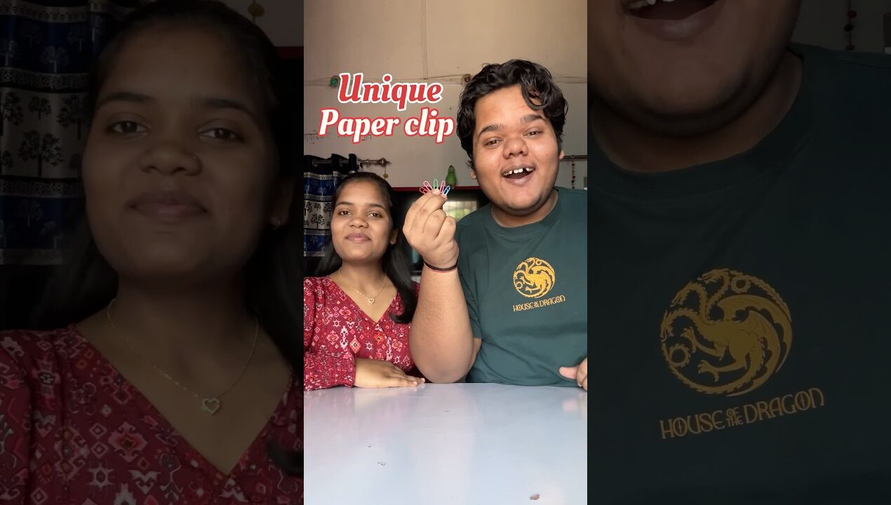 My Sister Vs Me : Who will make the best Unique Paper clip #shorts