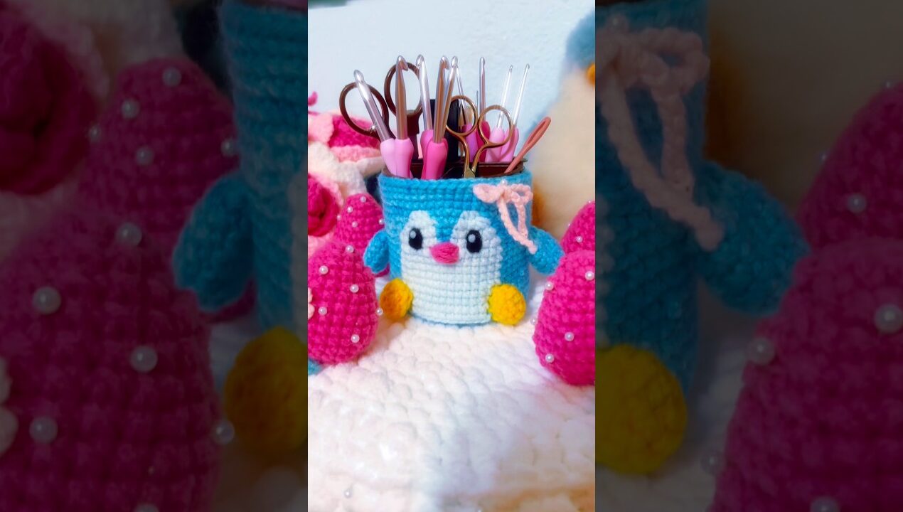 Don't Throw Away Your Nutella Cups! 🐧 #crochet #diy