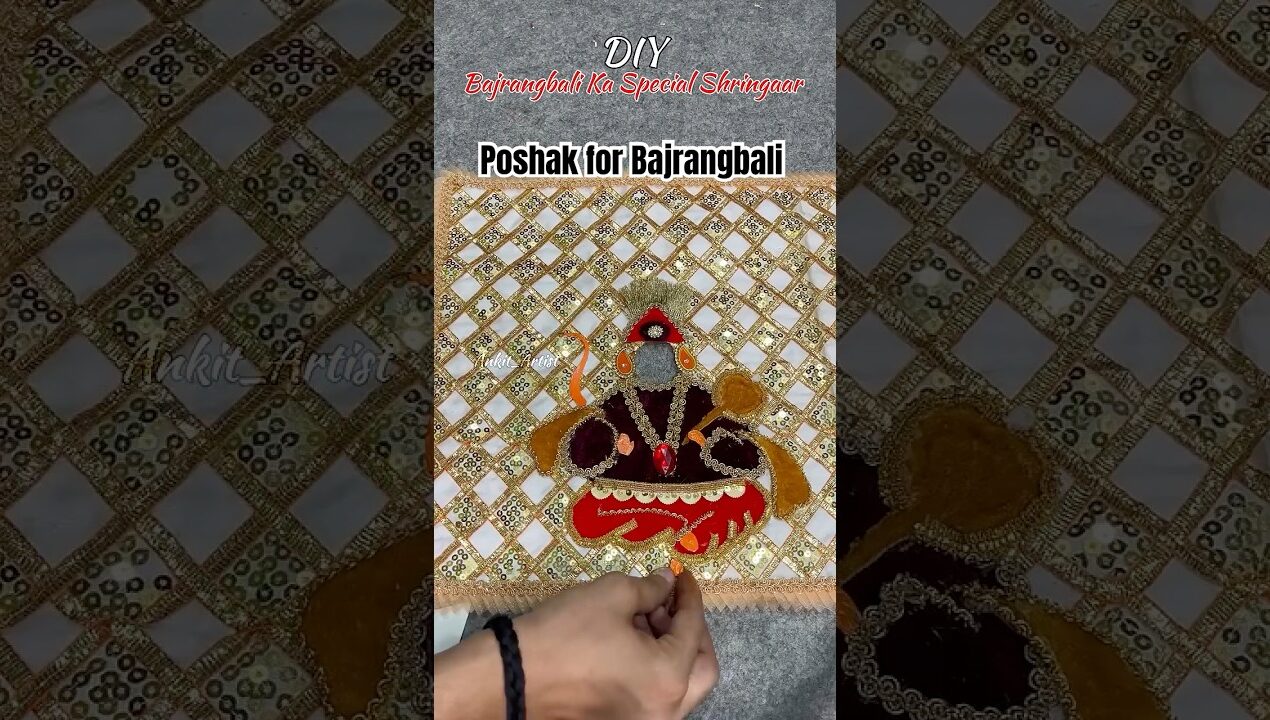 Sirf 1 hour Me HanumanJi Ka Shringar kiya 🚩 #diy #shorts #hanumanjayanti #poshak #viral #hanumanji