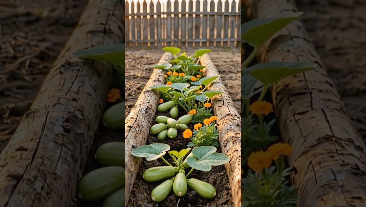 Log Raised Bed to Zucchini Harvest 🥒