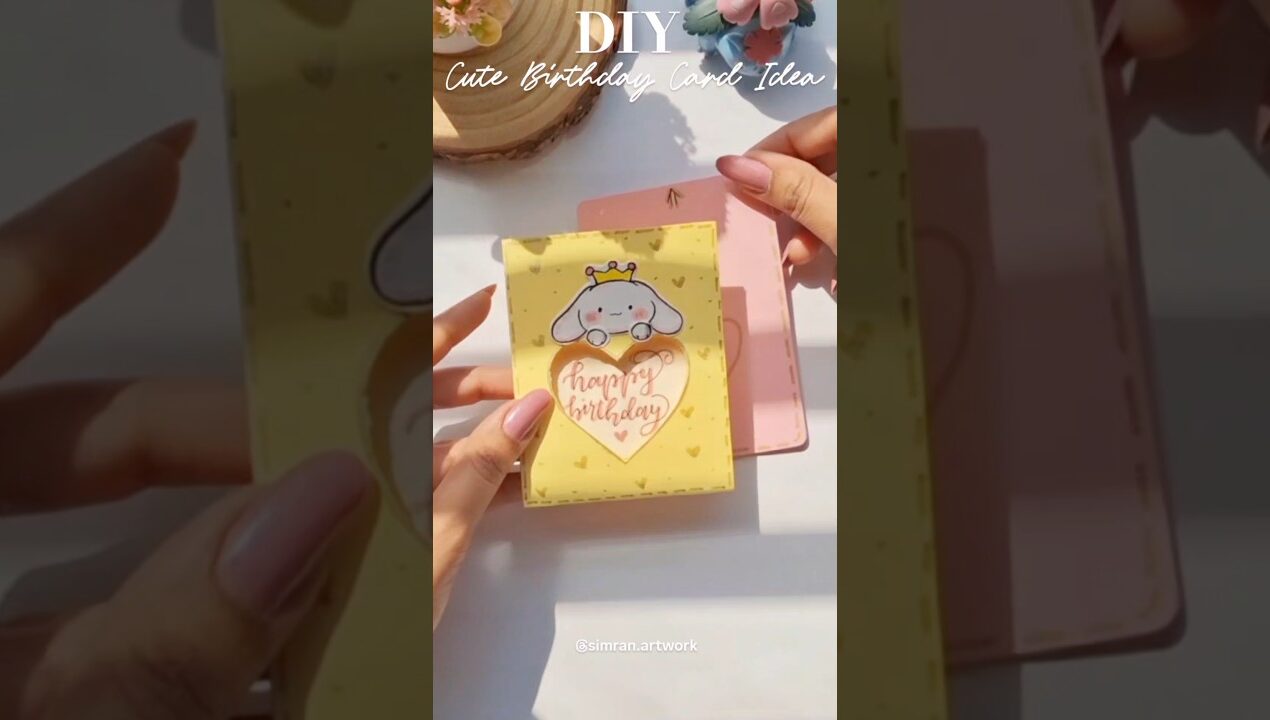 DIY cute and easy birthday card ideas #diy #giftideas #trending #viral #shorts