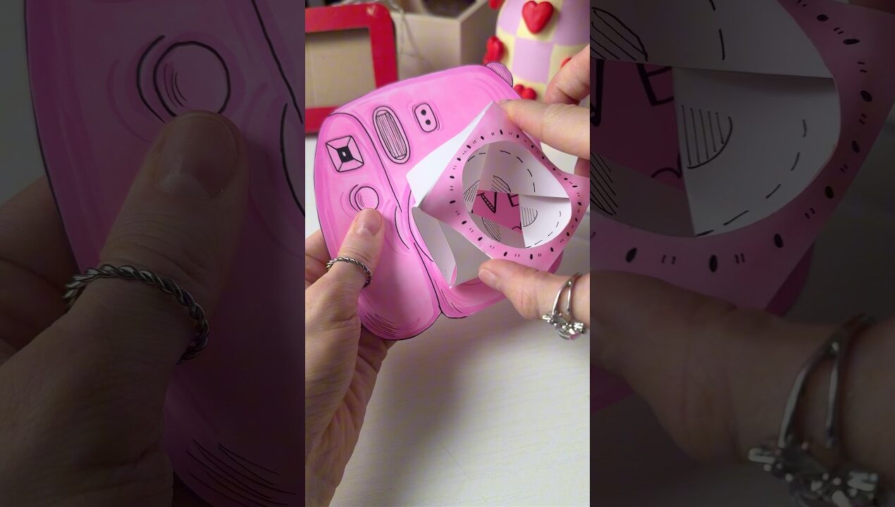 Интерактивная открытка 🎀 📷 #diy #идеяподарков #handmade #открытки #tutorial #papercraft #cards