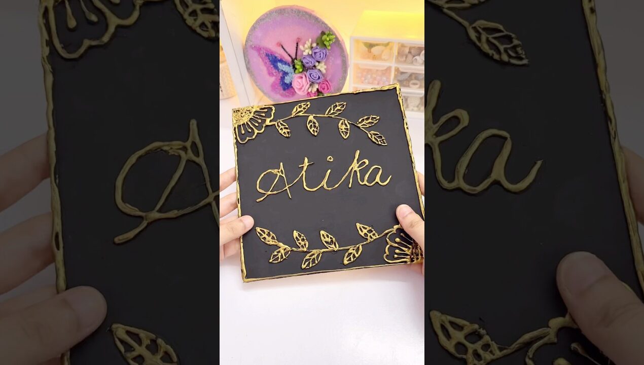 Painting With Glue Gun?! You Won’t Believe This 😍 #shorts #diy