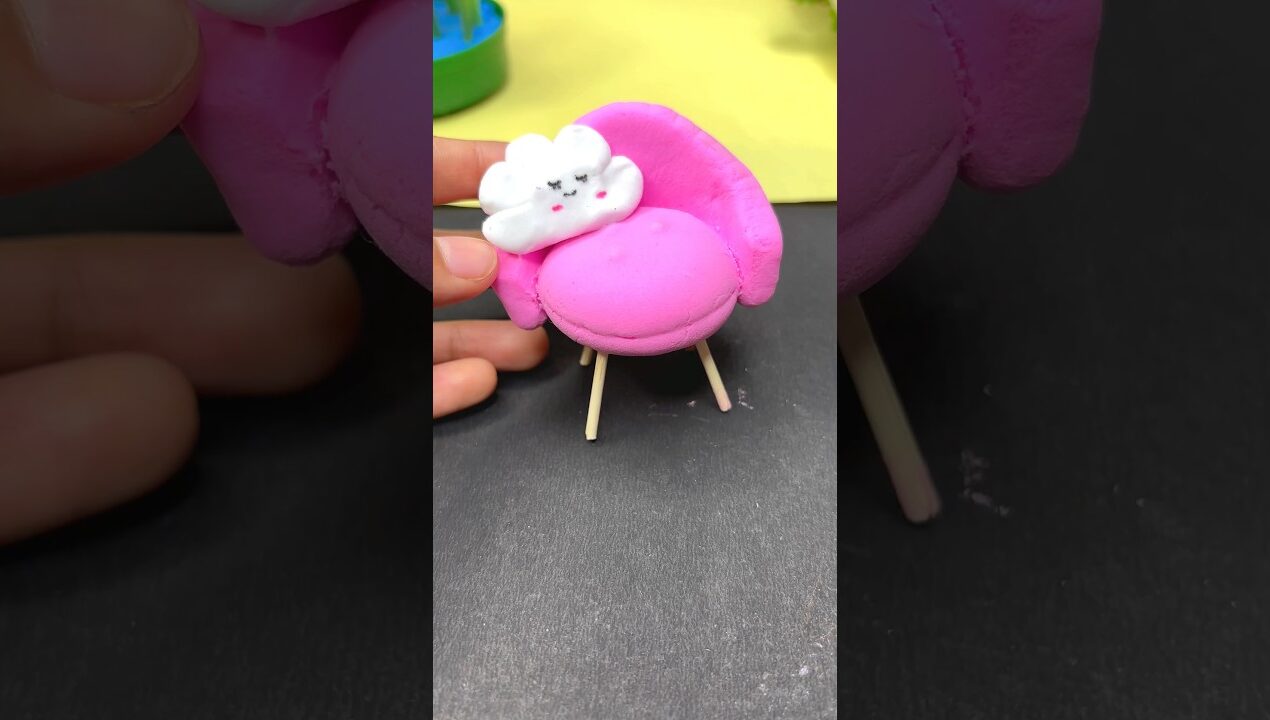 Diy clay chair for kids/kidscraft #clayartvideo #cartoon #diy #clay #shortfeed