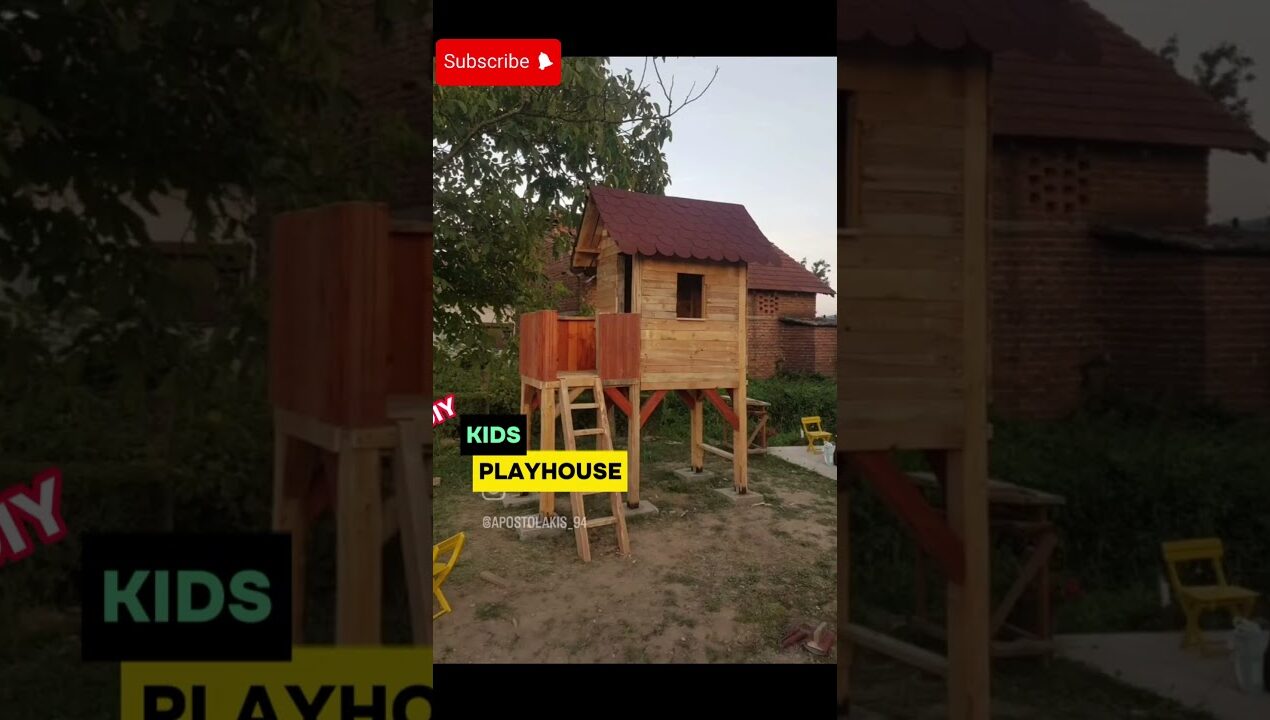 How to Make Kids Playhouse with Pallets #shorts #wooden #pallets #diy #viral