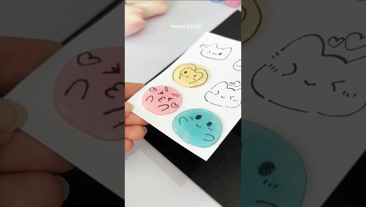 DIY 3D slime stickers 😍 #shorts #diy #craft #helenascraft #diyideas