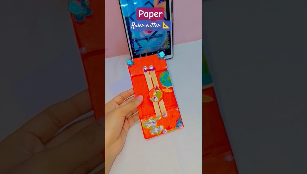 DIY Mini Paper Ruler Cutter | Easy School Supplies Craft Ideas