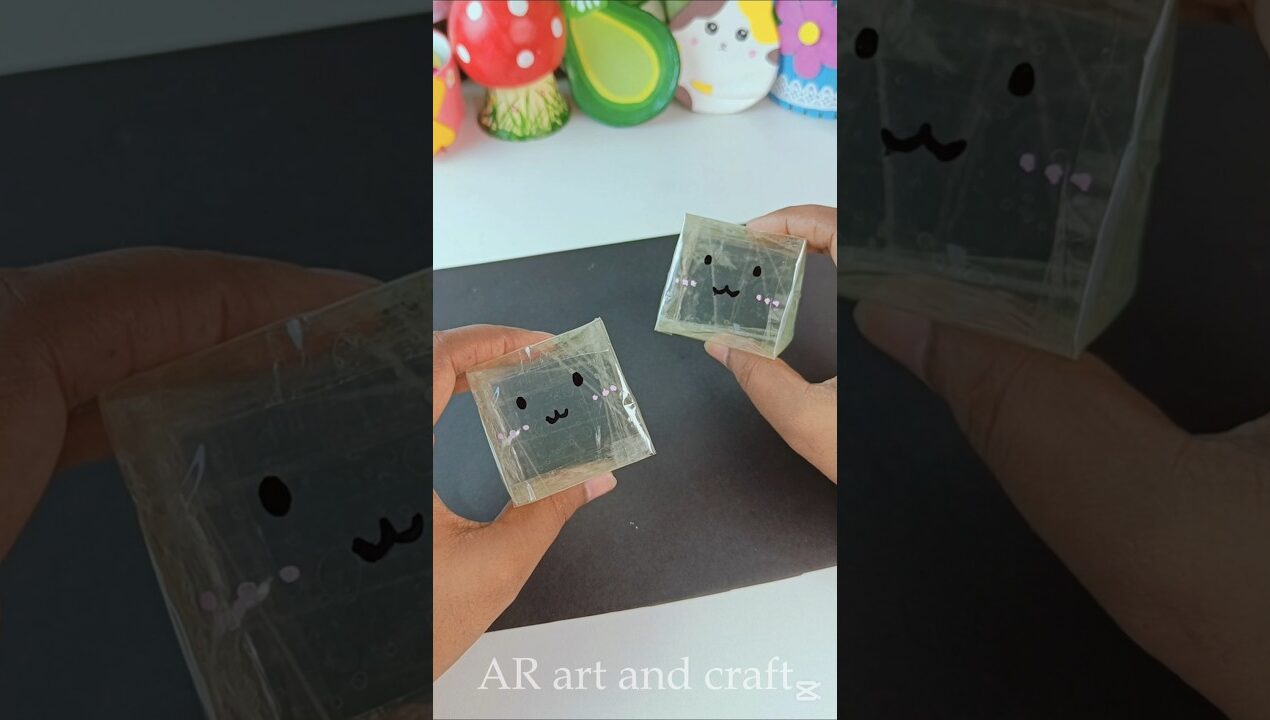 DIY cute tape squishy 🧊 #shorts #youtubeshorts #art #craft
