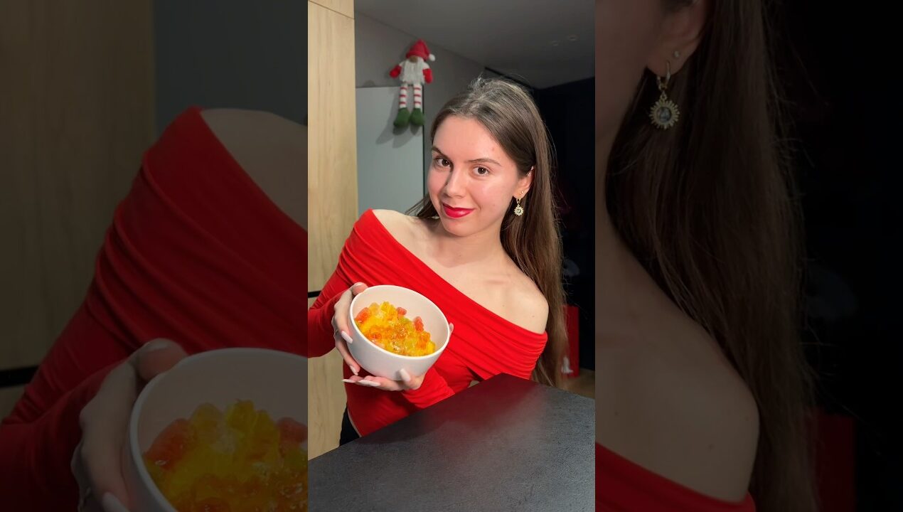 DIY FROZEN GUMMY BEARS 🐻🍭 #diy #dessert #candy #ideas #asmr #restock #challenge #shorts