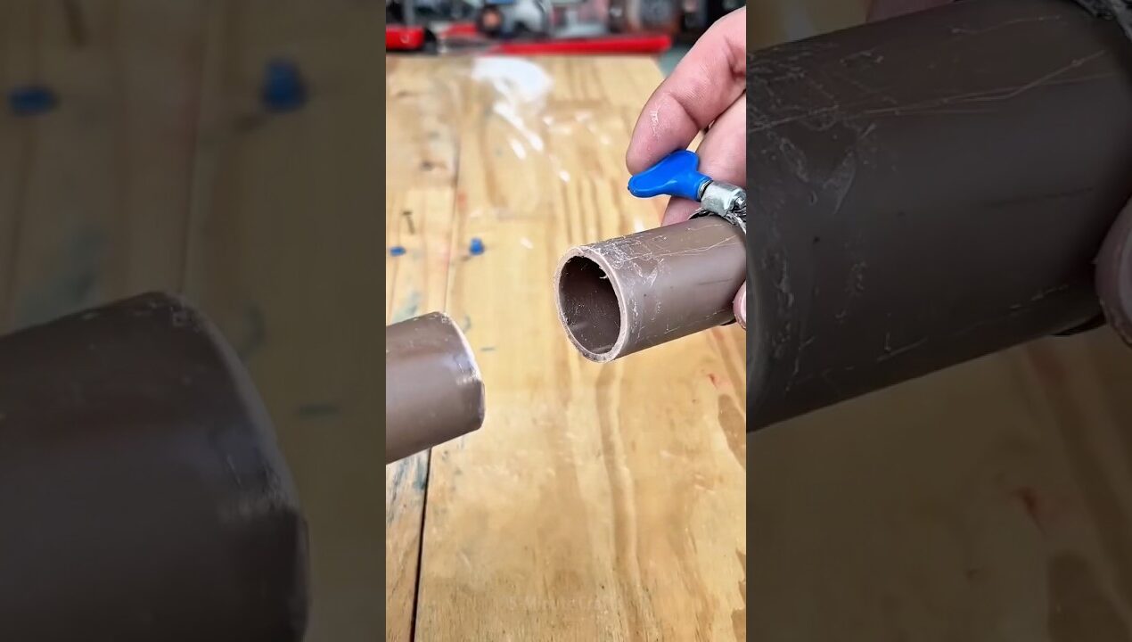 DIY PVC pipe connector #Plumbing #DIY #Tips #ConstructionSite