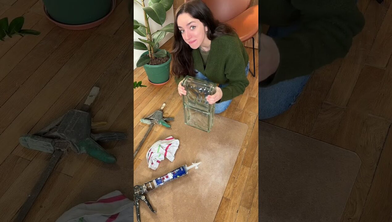 Meuble en brique de verre – partie 2 #diy #verre #briquedeverre #interiordesign #doityourself