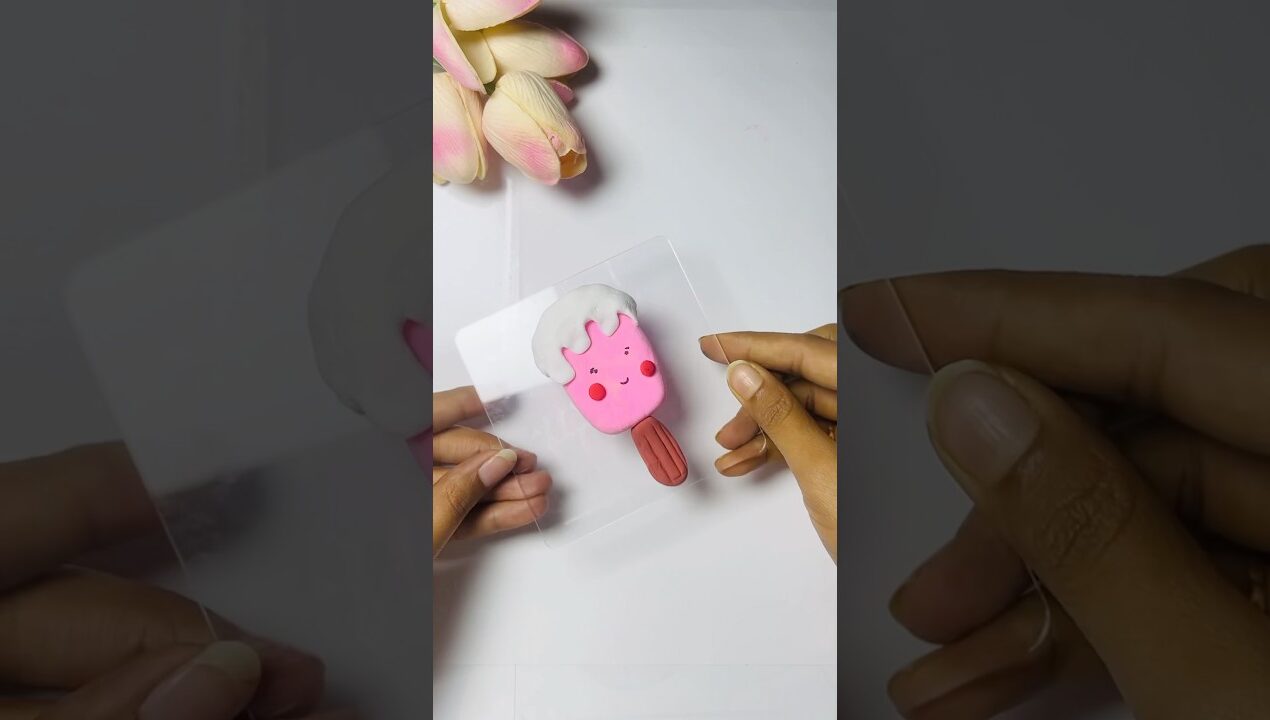 Diy clay icecream ideas for kids #shorts #artscraft #viralvideo #kidscraft #icecream #art