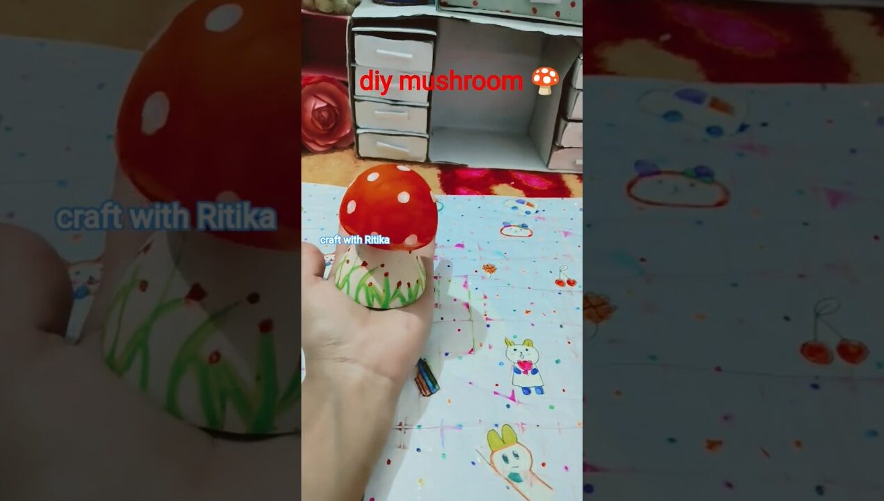 diy bulb mushroom 🍄  #viral #shorts #craft #bulb craft #viralvideo #craft #shortviral