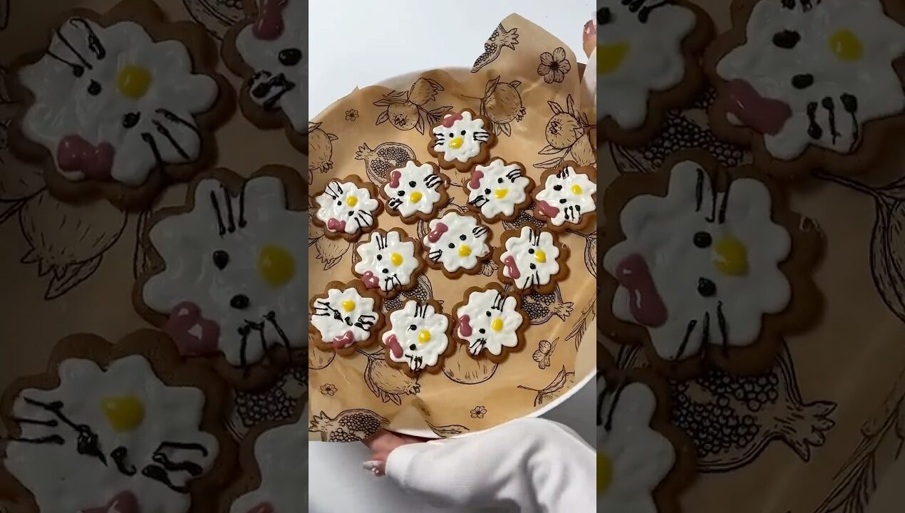 Hello Kitty Cookie 🎀 (Easy Hello Kitty Cookie 💖) #diy #hellokitty #cookie