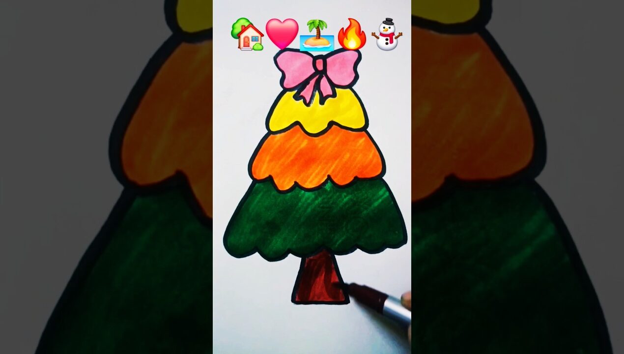Easy TREE art |#shorts #trending #ytshorts #drawing #DrawingWithChiku #viral #art #diy #asmr #flyxo
