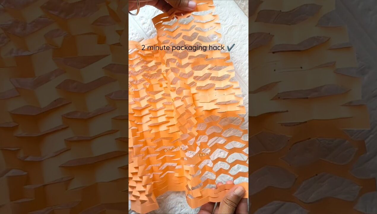 try this honeycomb packaging hack ✅ #shorts #viral #diy #youtubeshorts #art #craft #packaging #gift