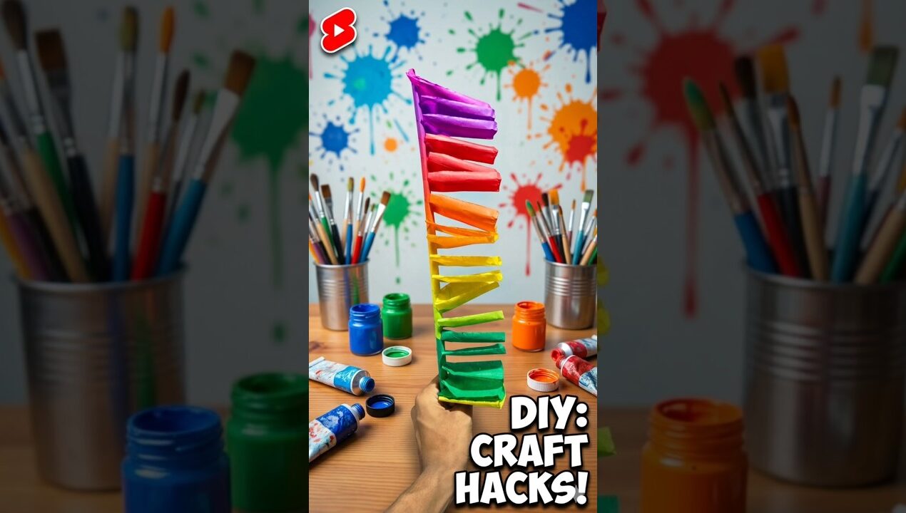 Ye Magic hai ya Craft? 😱 Colorful Paper Tree Hack! ✨ paper decoration ideas 💡😄