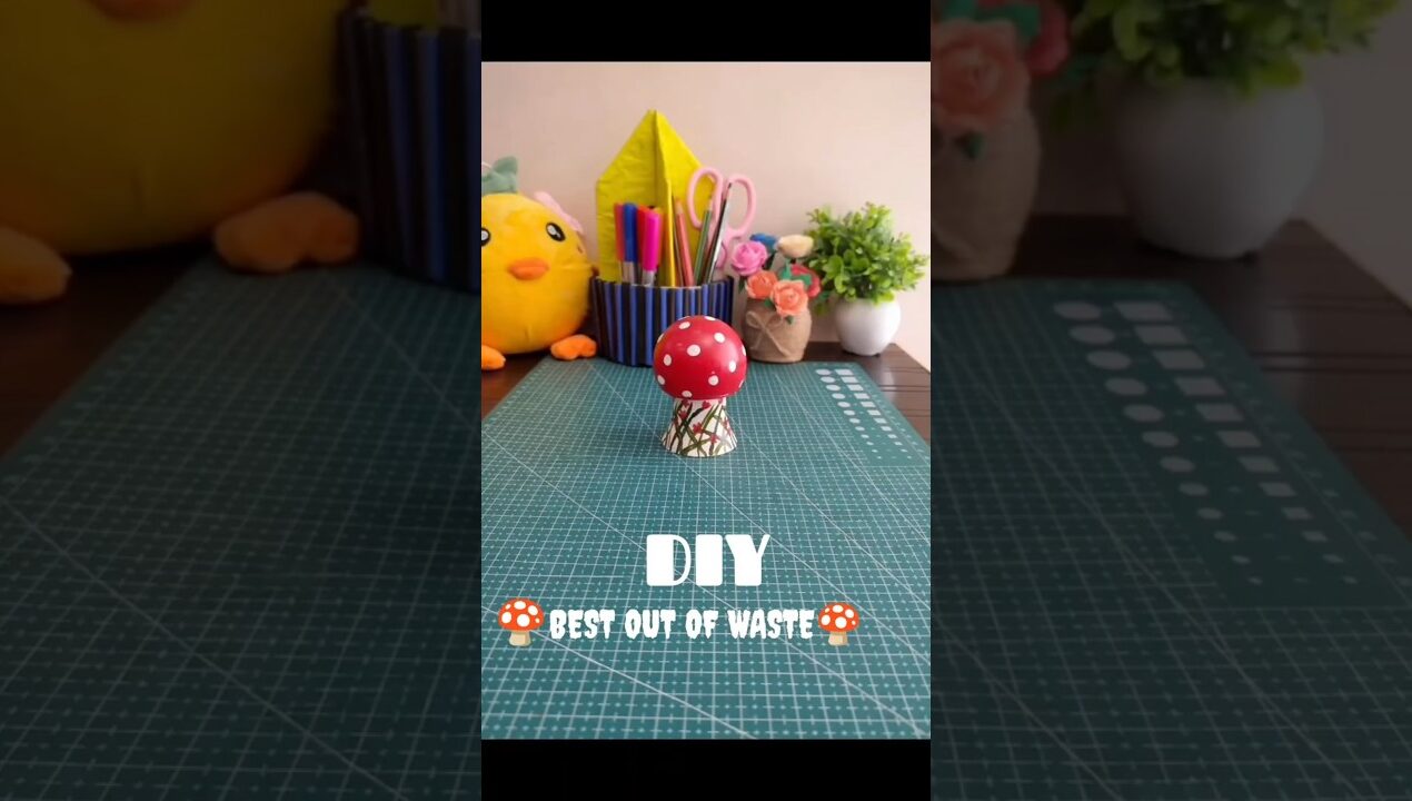 DIY LED Bulb Mushroom 🍄✨|#diy #art #mushroom #craft #creative #handmade #viralvedio #viralshorts