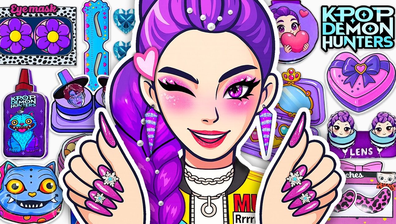 Paper DIY🎀Kpop Demon Hunters Rumi Hair Care + Skincare + Makeup Blind Box 💍Rumi x Jinu Wedding |Hana