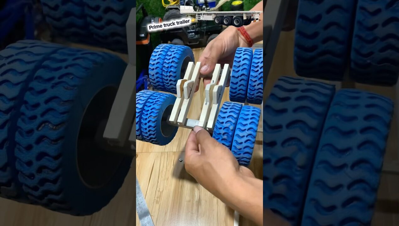 How to make rc truck trailer 👍#diy #truckrc #trailer #project
