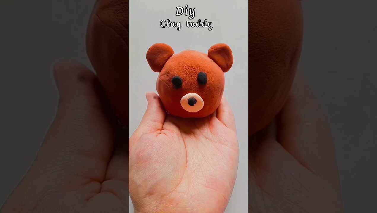 Diy Clay teddy 🐻 #shorts #teddy #diy #handmade #clayart #ideas #craft #subscribe @JCrafts-diy