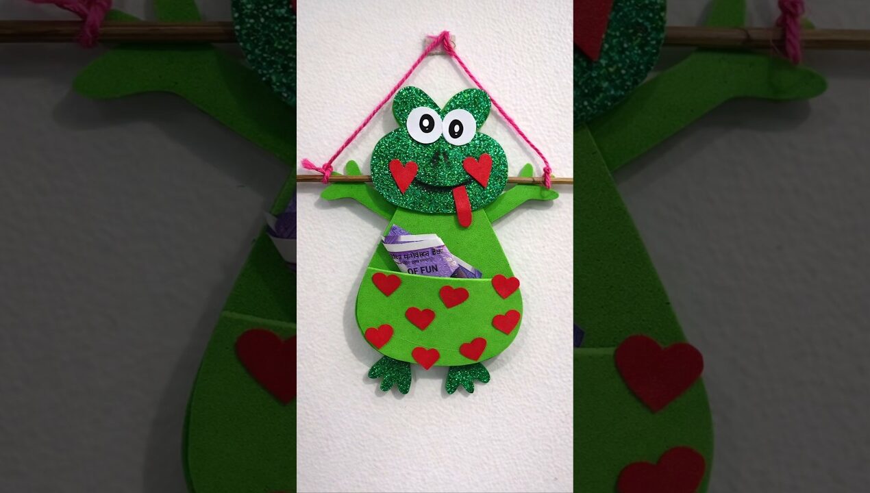 Frog toy easy craft ideas for kids #shorts #ytshorts #viralvideo #craft #diy #art #craftideas #frog