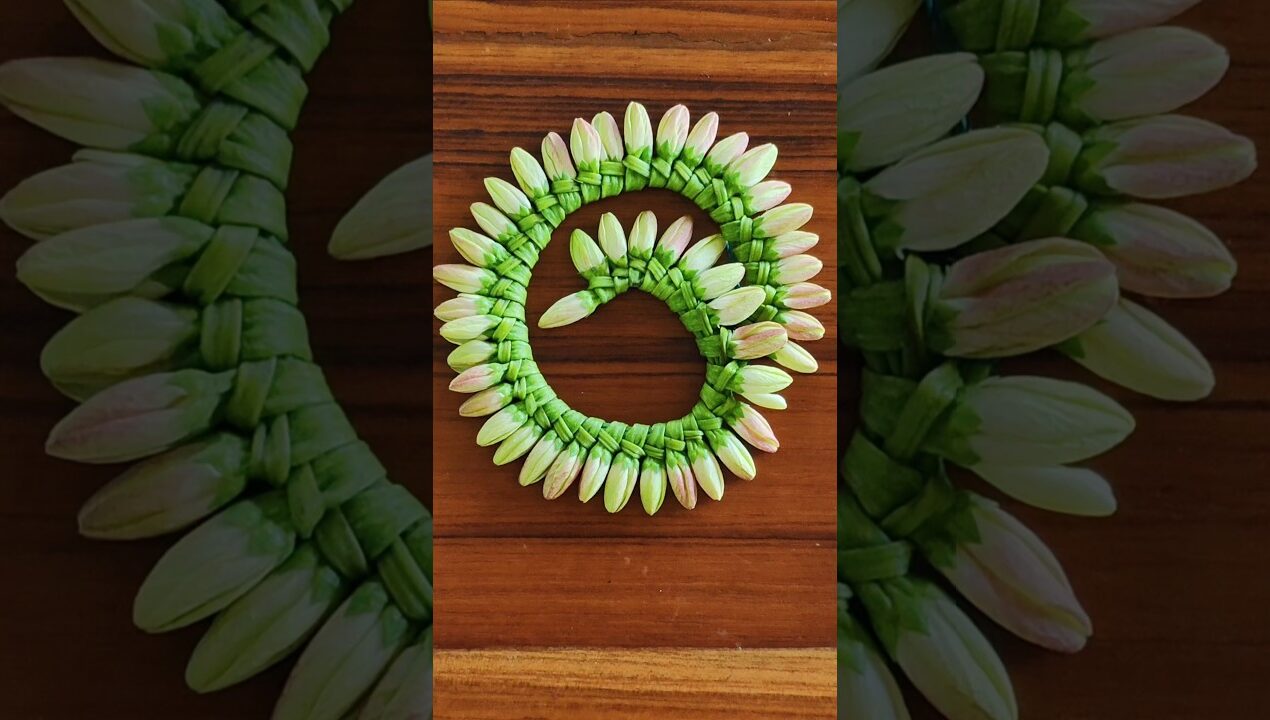 Madhumalti(Rangoon Creeper)Flower Garland Making | Traditional/Natural Decor #puja #viral #shorts