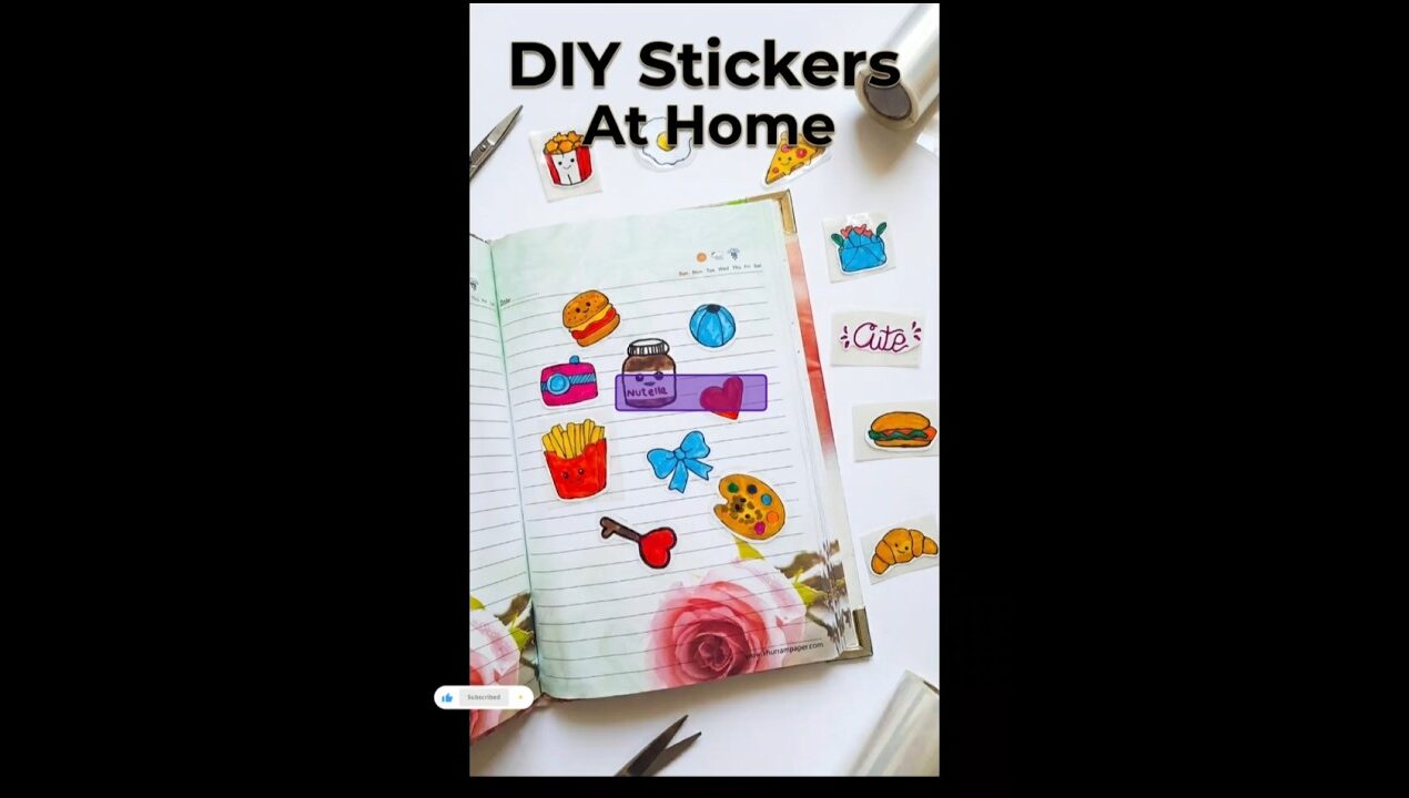 DIY Stickers At Home | #shortvideo #diy #craft #youtubeshorts #shorts