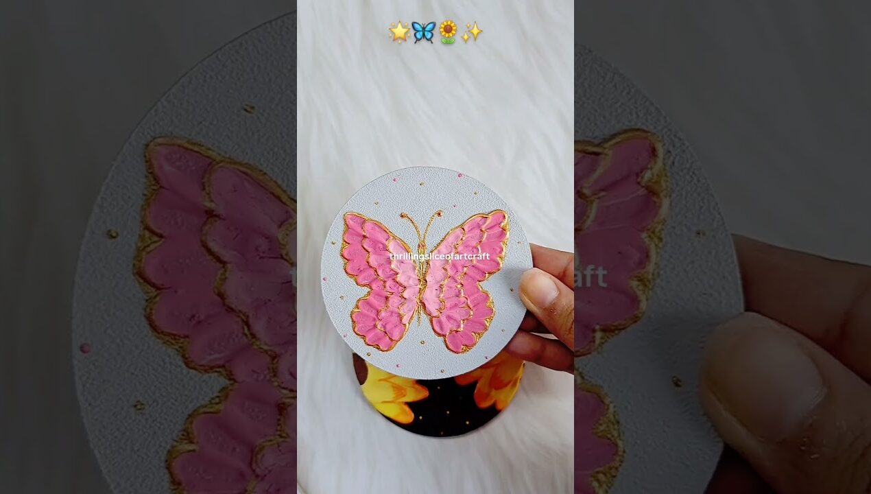 Textured Art DIY Ideas 🦋 Beautiful Home Decor #diy #shorts #handmade #viral