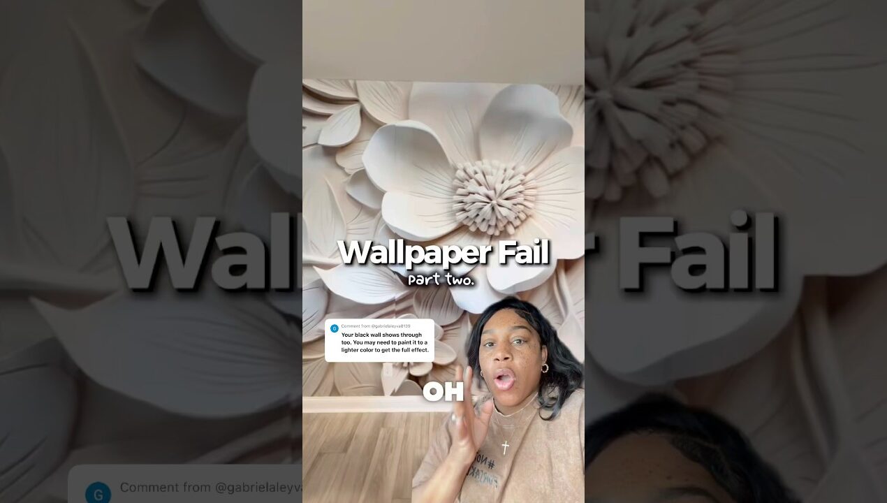 Wallpaper Fail Update! Yall need to see this #3dwallpaper #diy #fails #wallpaper aper
