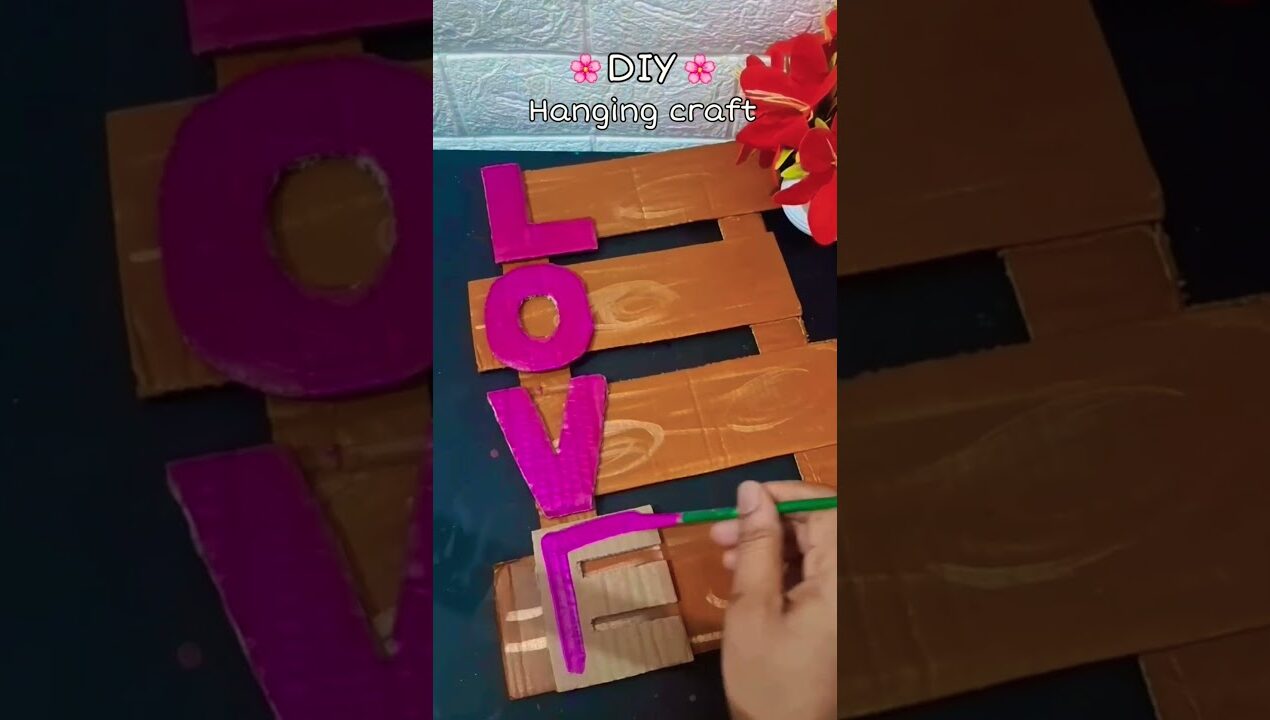 DIY Cardboard craft ideas  / wall hanging craft #diy #shorts #youtube #youtube #trending