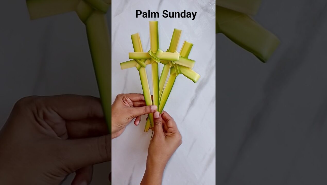 Palm Sunday Craft 🌿 Easy Palm Leaf Cross ✝️ | DIY Easter Decoration for Christians Worldwide #craft