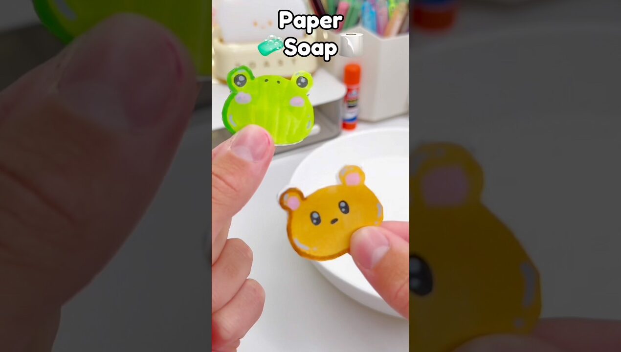 🧻Cute DIY Mini Paper Soap🧼!? #papercrafts #cutecrafts #diycrafts #diy #crafts