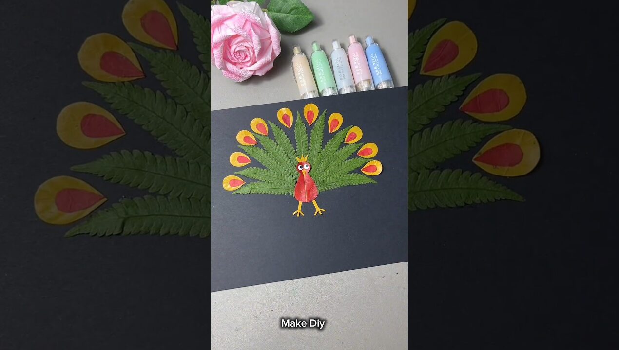 How to Make Peacock Craft with Magic Glue Tape | Easy DIY Paper Peacock Art for Kids #tweencraft