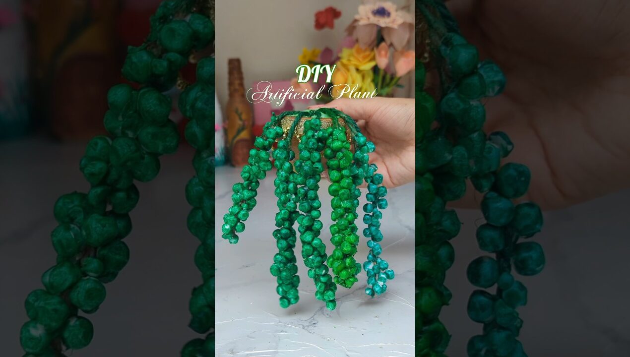 DIY Artificial Plant | Aesthetic Home Decor #viralshorts #homedecor #diyplanter #diy#artificialplant
