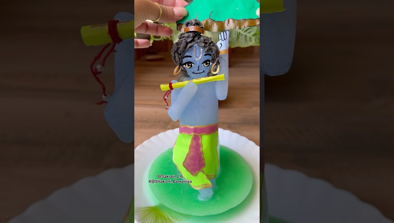 Ice 🧊 ke Krishna 💕RadheRadhe🥰🙏🏻#shorts #short #trendingshorts #diy #diy #art