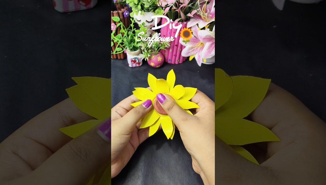 DIY coffee cup Sunflower 🌻 #diy #craft#bestoutofwaste  #sunflower #diycrafts #shorts #ytshorts