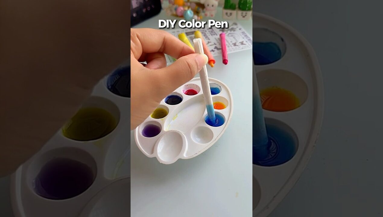 DIY color pen😍✨#shorts #art #diy #craft #youtubeshortsviral