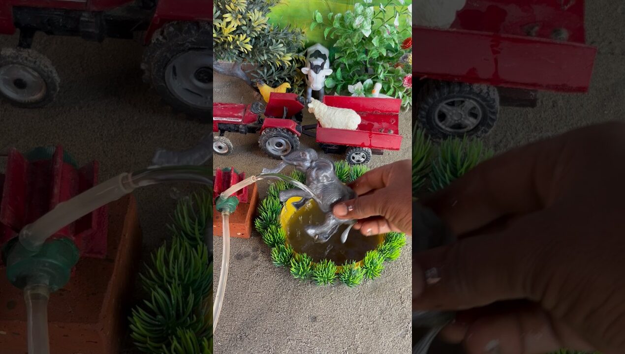 DIY tractor video mini water pump science project #shorts #youtubeshorts #minitractor #viral