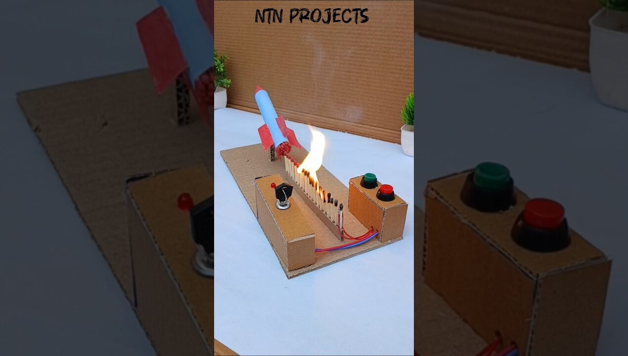Incredible 🔥 Missile launching Project 🔌⚡ #schoolproject #ideas #hacks #shorts #diy #new #experiment