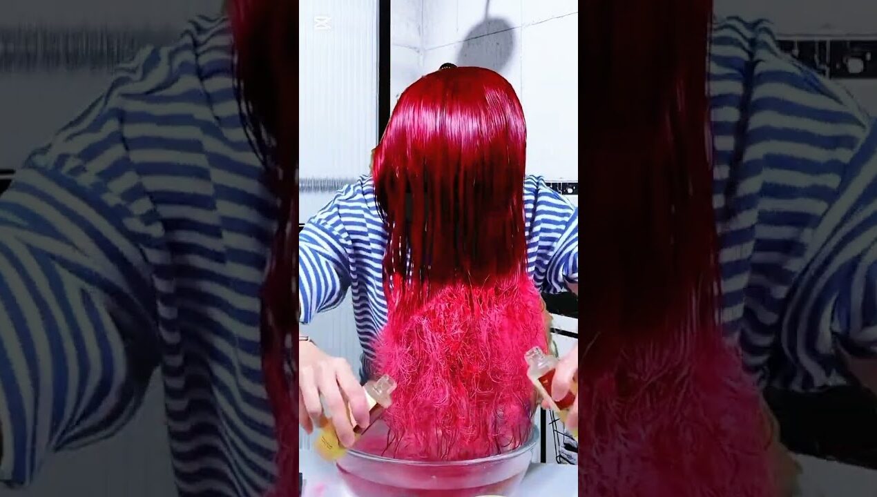 how to diy hair pink tips&tricks😀# hair# #diyhairstyle# haircolor# #pinkhaircolor #haircolorcream