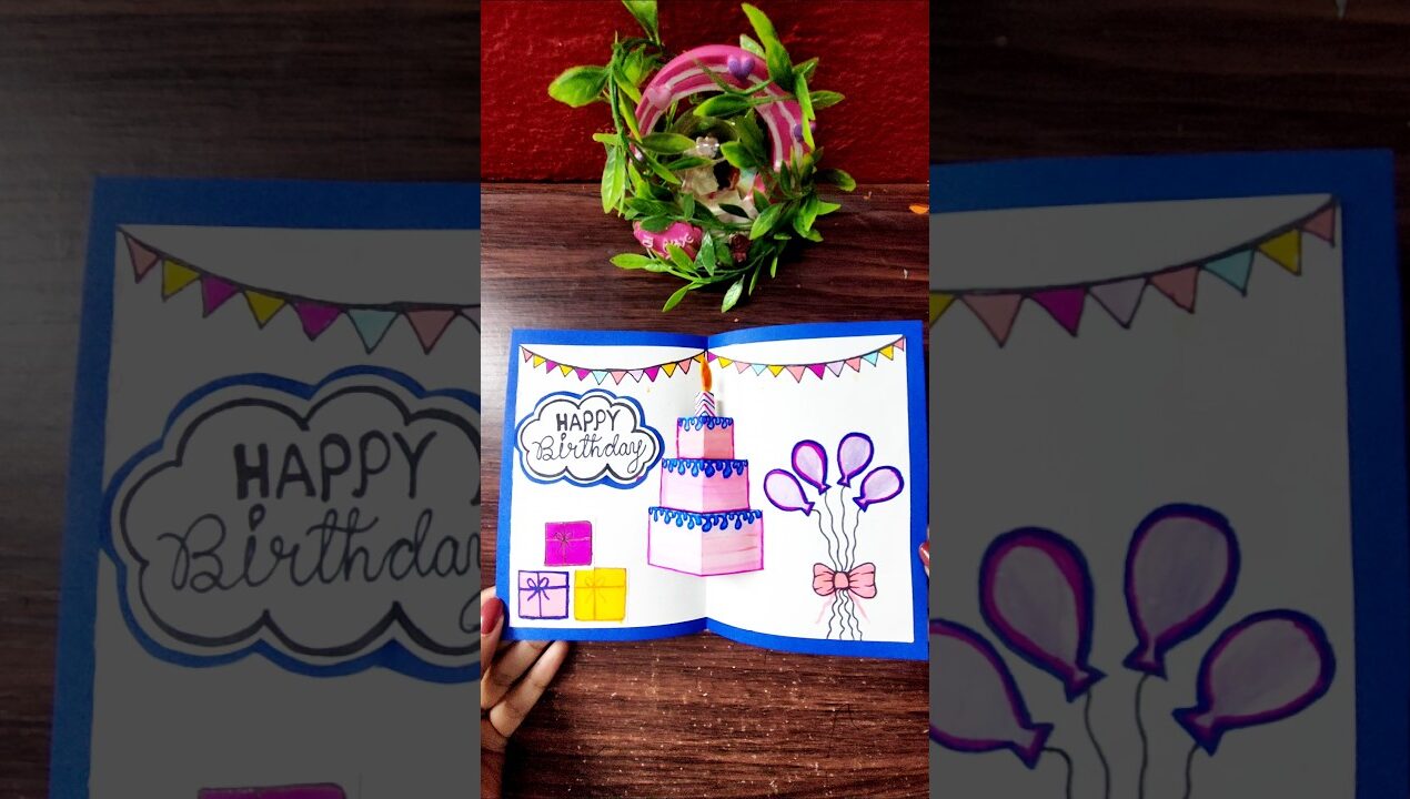 Easy DIY Pop-Up Birthday Card Ideas🎂🎁#shorts #diy #trending #shortsfeed #viral #craft #art #ytshorts