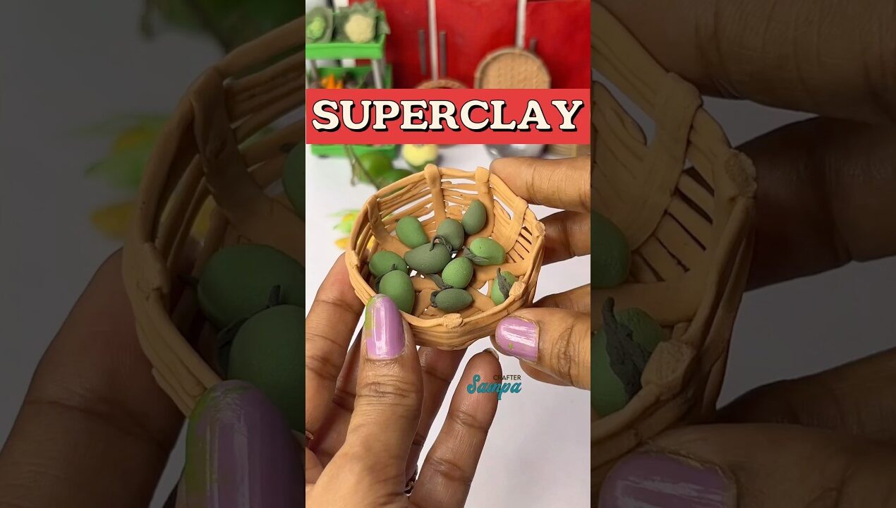 easy and simple clay art || miniature craft idea for dollhouse #shorts #ytshorts #explore #trending