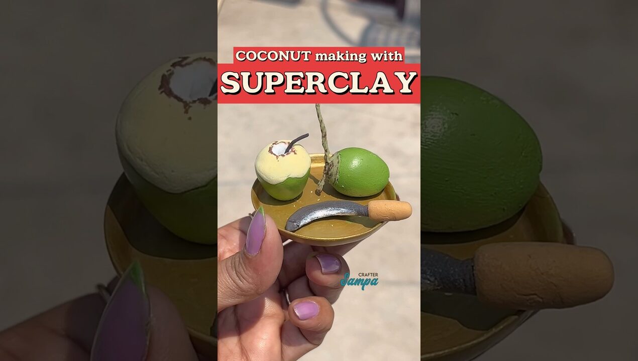 Easy and simple clay art || miniature craft idea for dollhouse #shorts #ytshorts #explore #trending