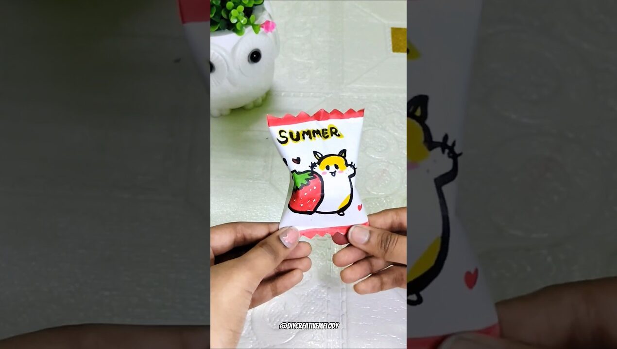 Diy paper gift ideas 💝 paper candy craft🍬 #shorts #artandcraft #diy #art #cute #handmade #craftideas