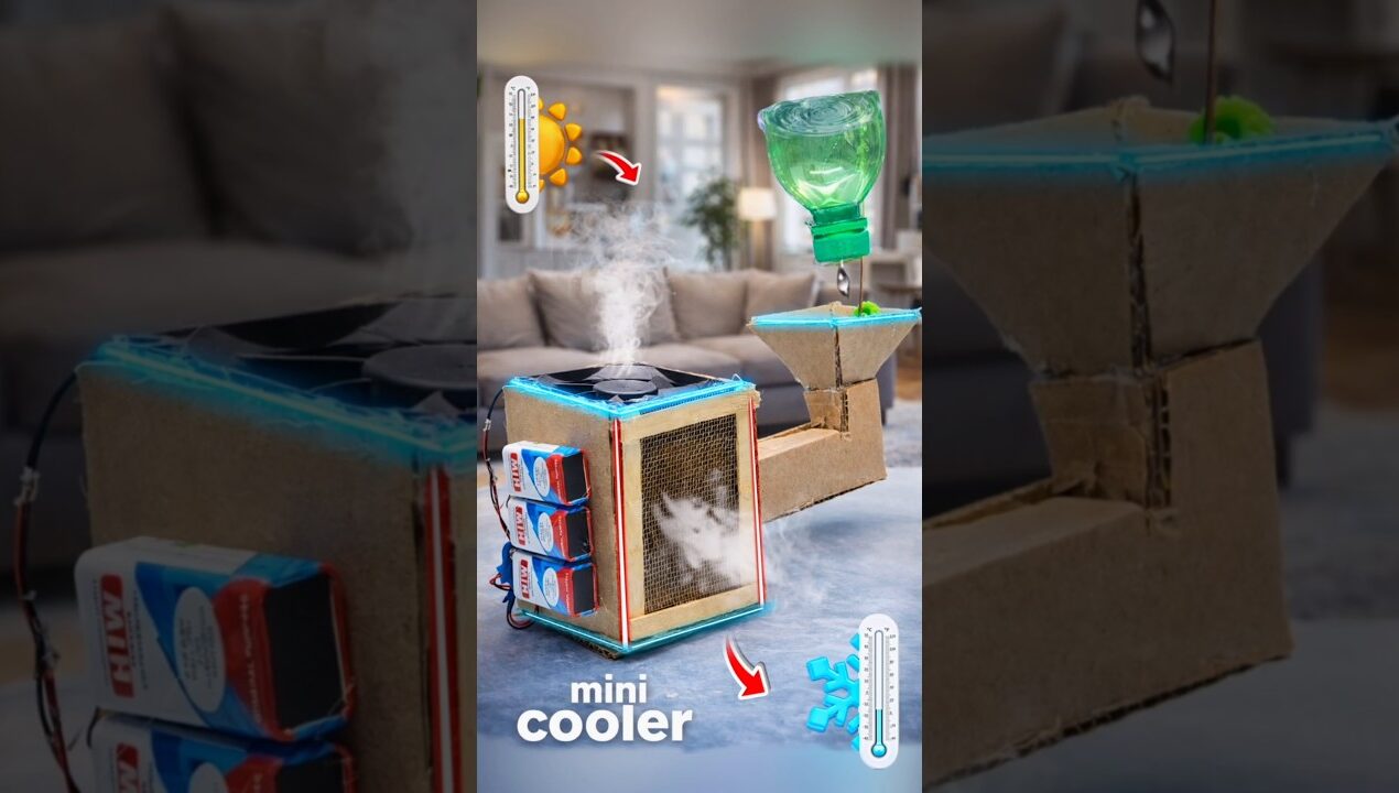 How to make Home made coolar 🌬️🌧️😱 #diy #ytshorts #craft