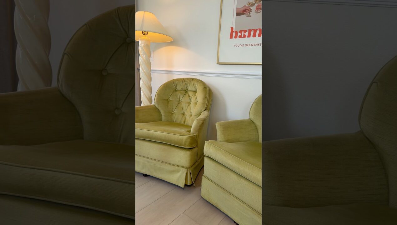 $10 vintage chairs turn new again! #diy #transformation #furnitureflip #shorts #satisfying
