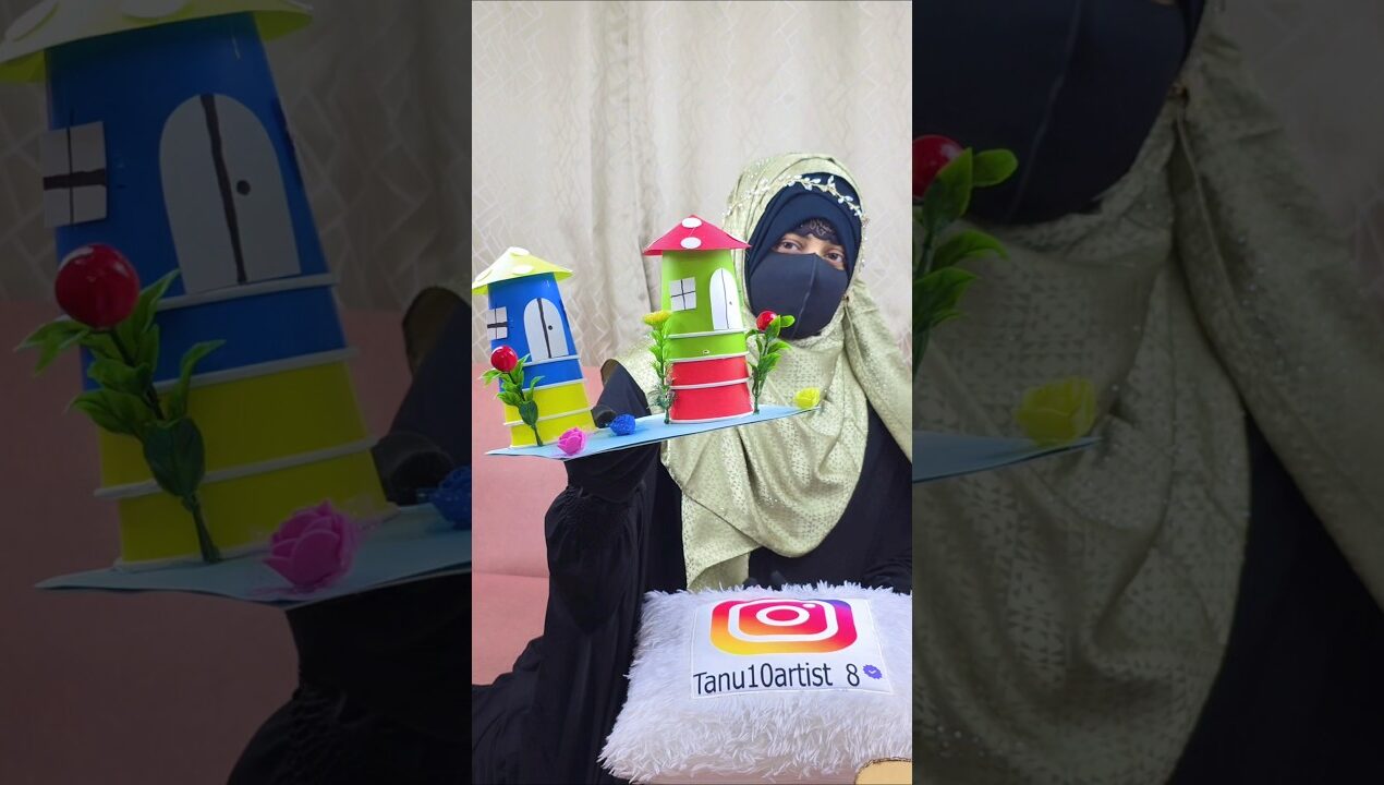 Paper Cup house craft ideas/ Paper Cup craft idea for kids #ytshorts #craft #support #shorts