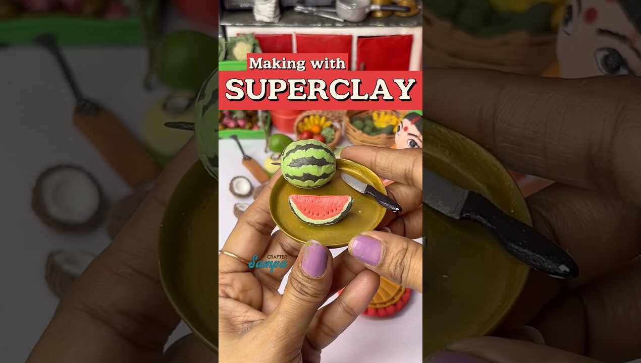 easy and simple clay art || miniature craft idea for dollhouse #shorts #ytshorts #explore #trending