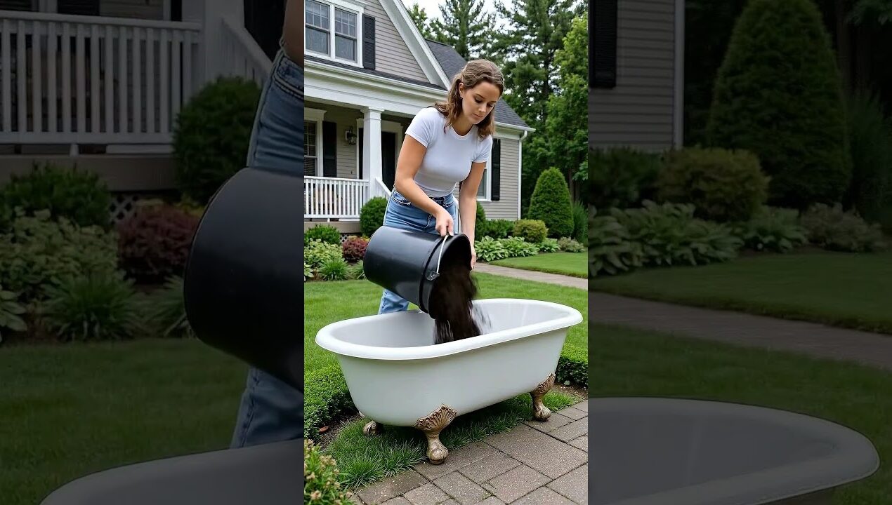 Look What She made from Old Bathtub… Then This $900 Garden Upgrade Happened 😳🌸 (USA DIY)